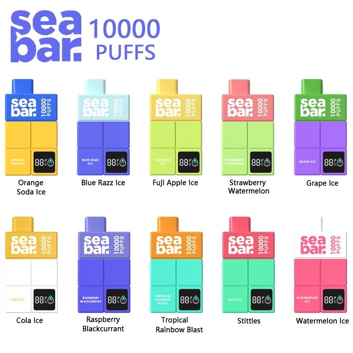 Seabar 19 مل 10000 سحبة جهاز تدخين قابل للشحن مع شاشة OLED Puff Bar vape قلم فيب قابل للتصرف