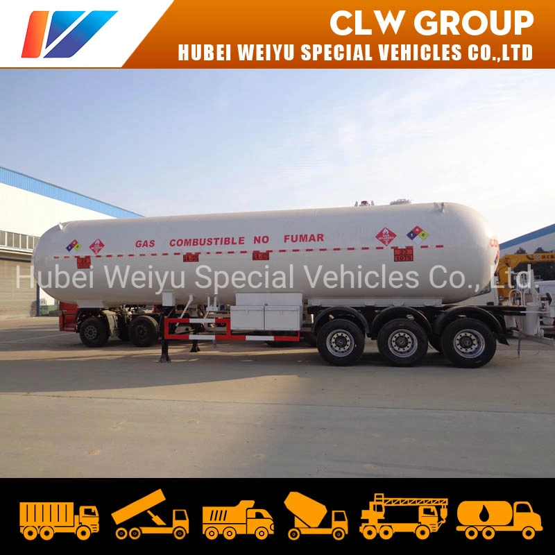 مقطورة شبه متحركة سعة 25 T 3-Axle LPG Tank 54M3/54cbm/54، 000L/54، 000لتر بنزين البروبان موبايل Tanker