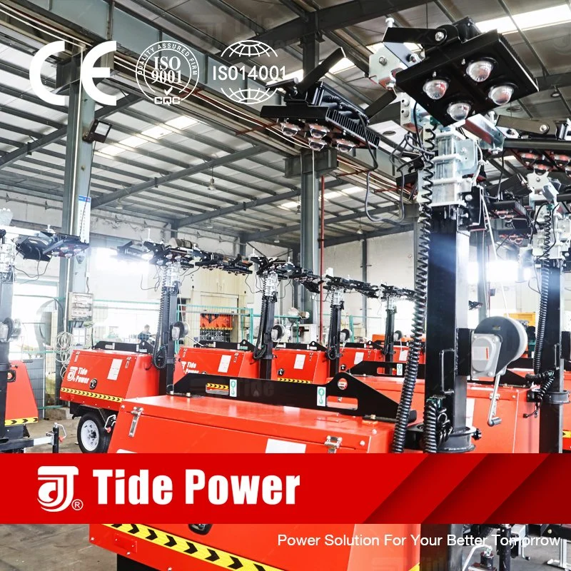 LED Mobile Lighting Tower, Kubota, Yanmar and Kohler Engine with Mecc Alte and Leroy Somer Alternator (south east Asia)