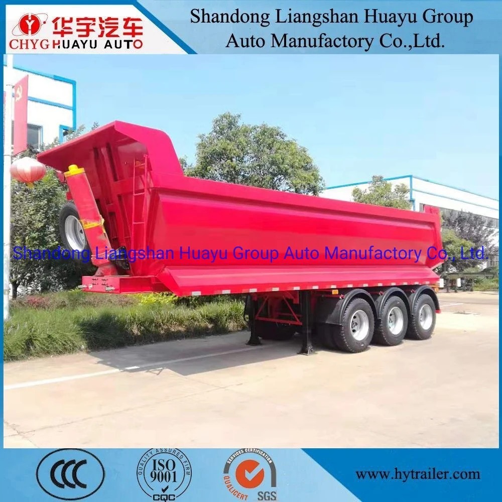 3 Axle U Shape/Type Dump/Tipper/Tipping Semi Trailer for Construction Waste/Sand Transport