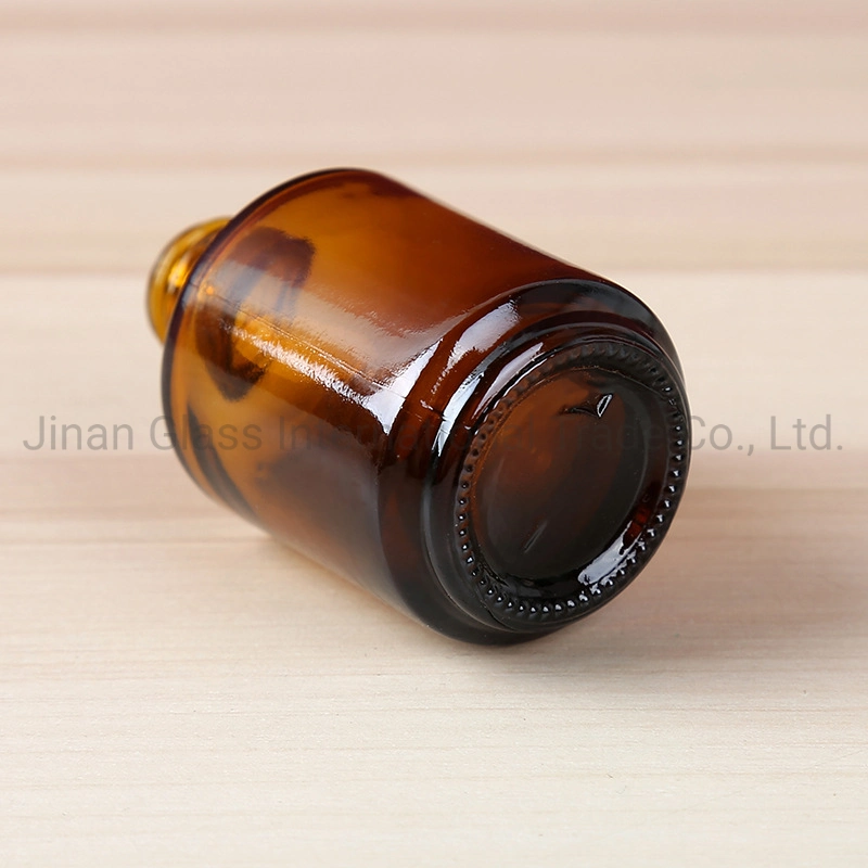 2021 Brown Glass Nail Polish Bottle Empty with a Lid Brush Empty Cosmetic