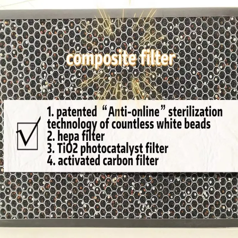 Esterilizador portátil a UV inteligente para aparelhos domésticos, purificador de ar de esterilização com Filtro HEPA