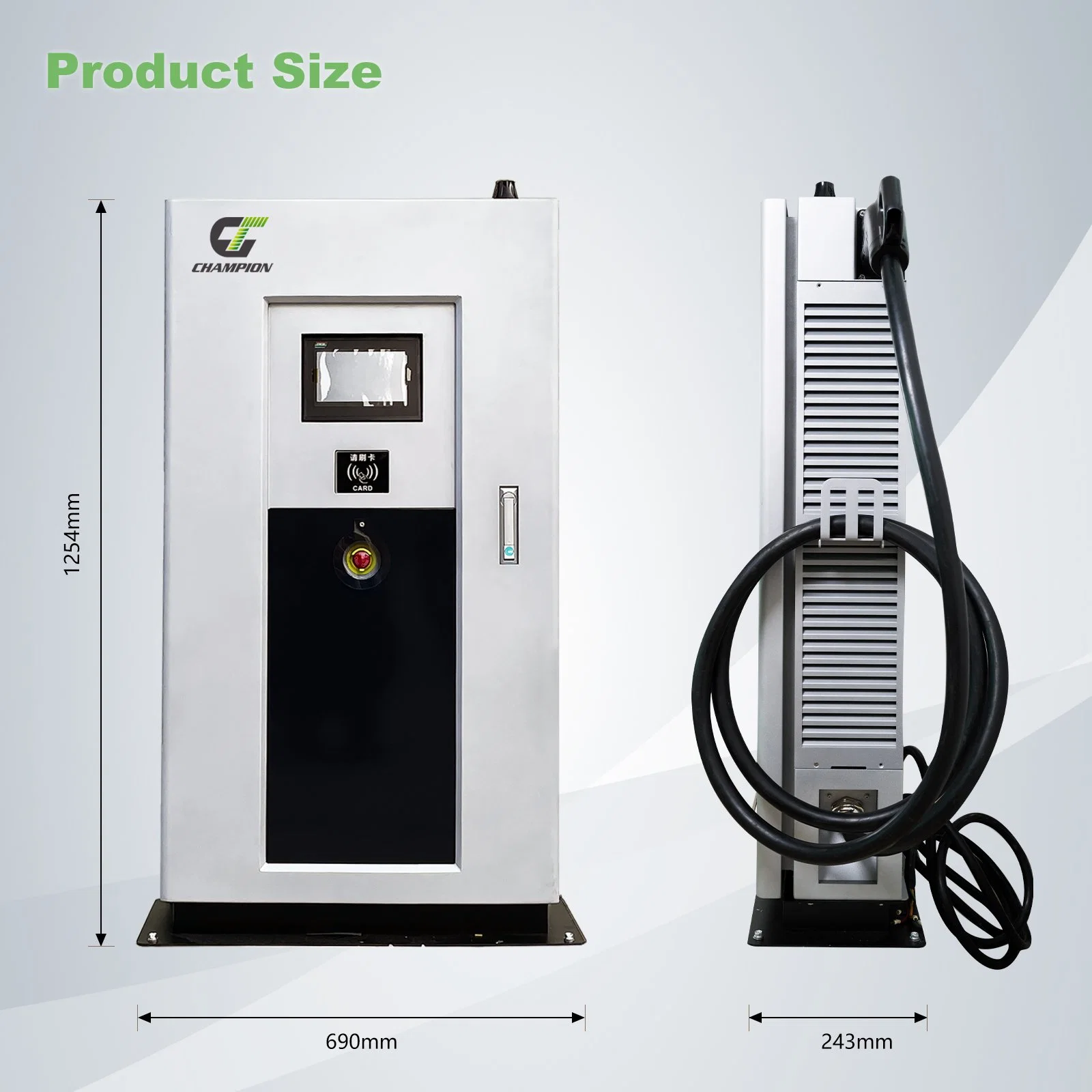 Champion 30kw 40kw Gbt Ocpp DC Safety Intelligent Double Gun Floor Mounted EV Charger Station