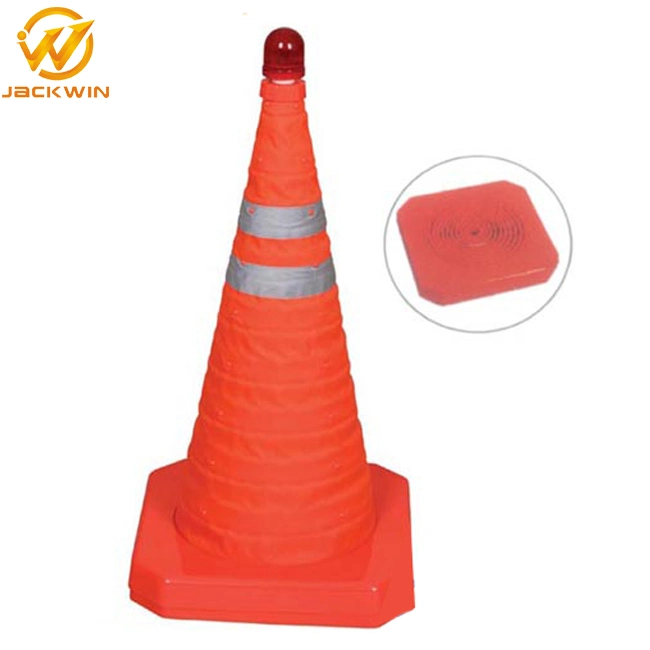 Foldable Safety Road Cone with LED Light