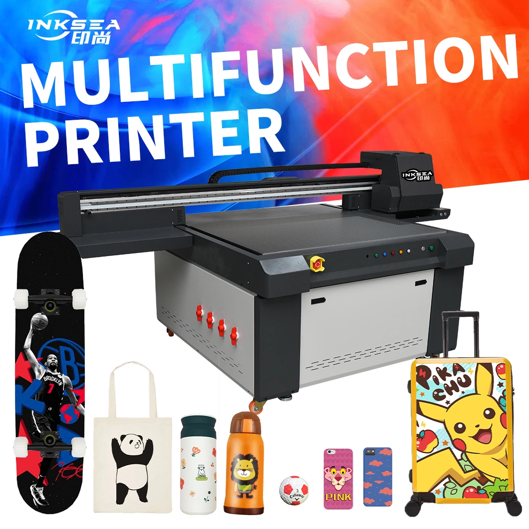 130*90cm Size Digital Flatbed Printer with 2-3 Ricoh G5 G5I Head UV Flatbed Printer for Wood Leather Glass Acrylic Flat Printer