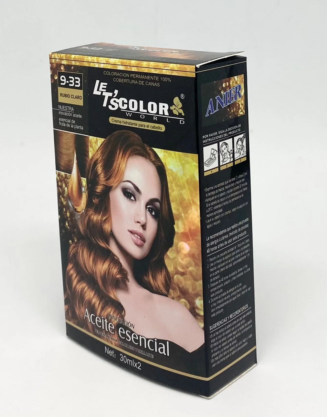 El color de pelo de hierbas naturales orgánicos Cream 100ml Color de cabello de marcas