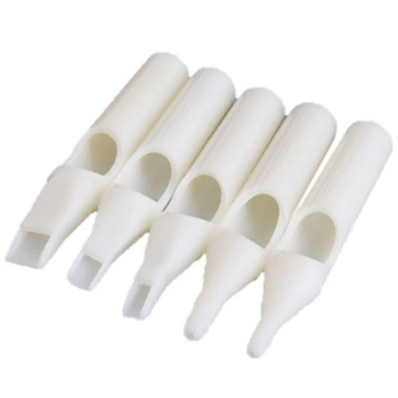 Wholesale 100PCS White Sterile Disposable Plastic Tattoo Tips Tube for Tattoo Needles Machines Nozzles Tubes