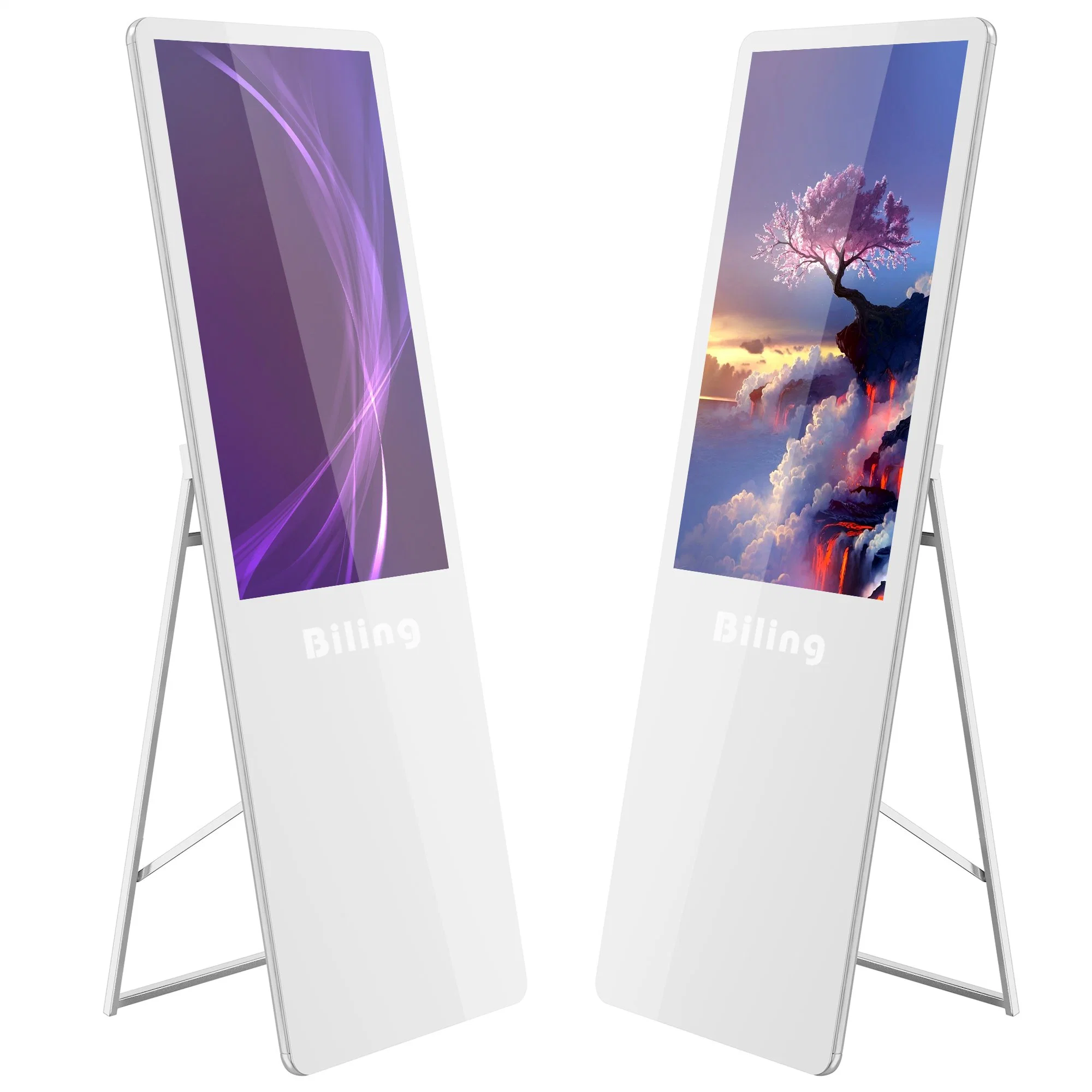 43" 49" 55" Poster LED Screen Poster Digital Signage High Brightness Portable LCD Monitor Display LCD Advertising Screen Kiosk Display Stand