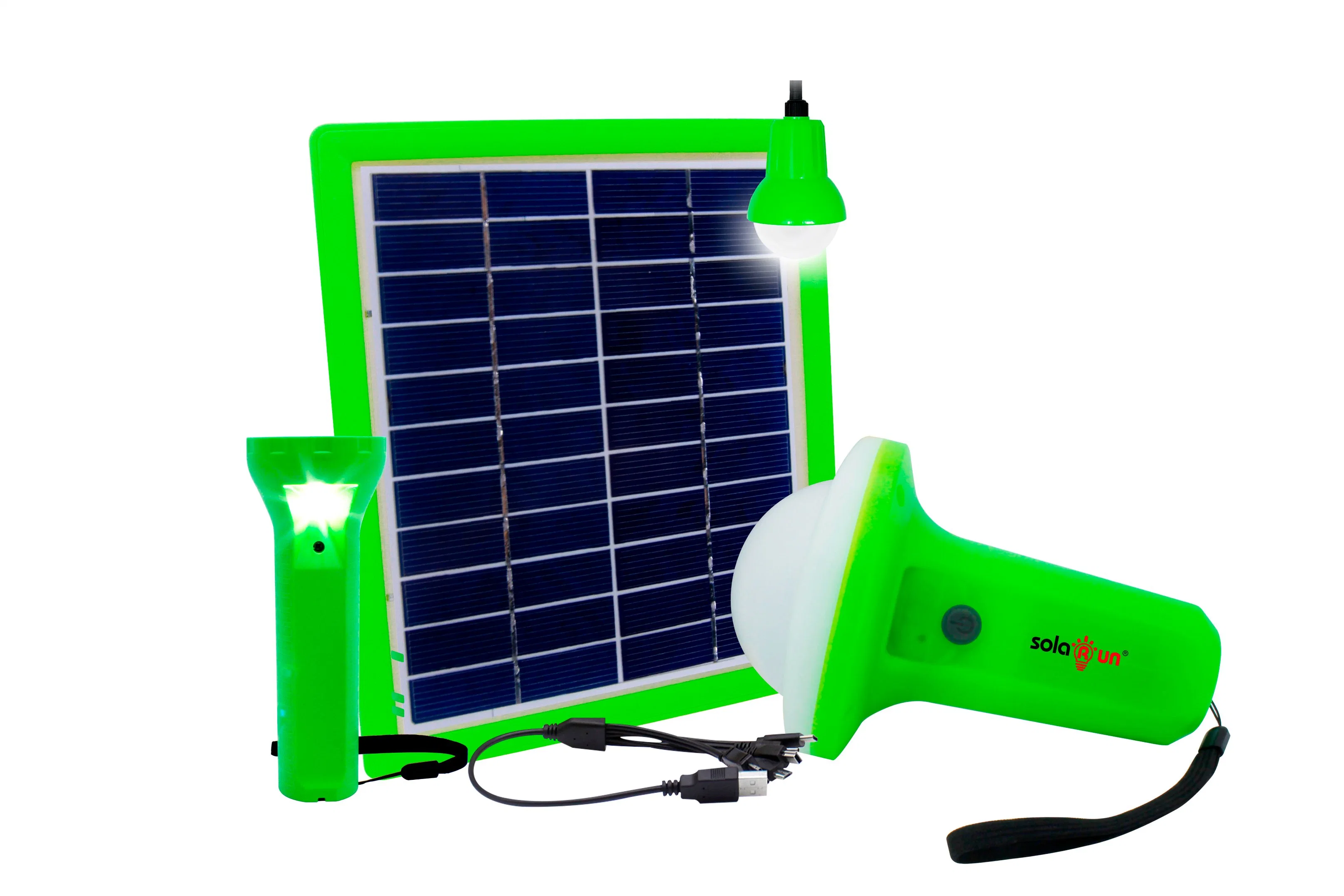 Portable Solar Lighting Kit for Indoor and Outdoor Use