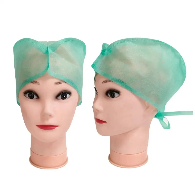 Disposable Non Woven Medical Surgical Cap with Tie on Back for Hospital