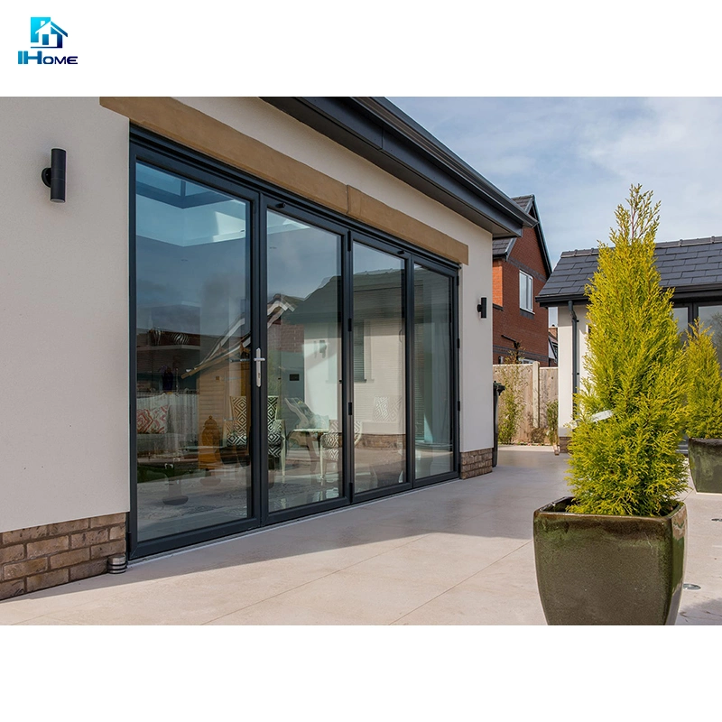 Aluminium Framed Internal Hinged Patio Sliding Doors Double Glass Sliding Dor with Hardware