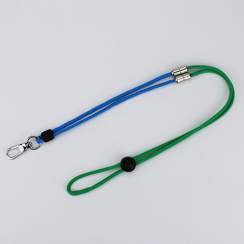 Segmented Mobile Phone Lanyard 2-in-1 Wrist Halter Neck Rope Key Chain Badge Card Holder Lanyard Anti-Loss