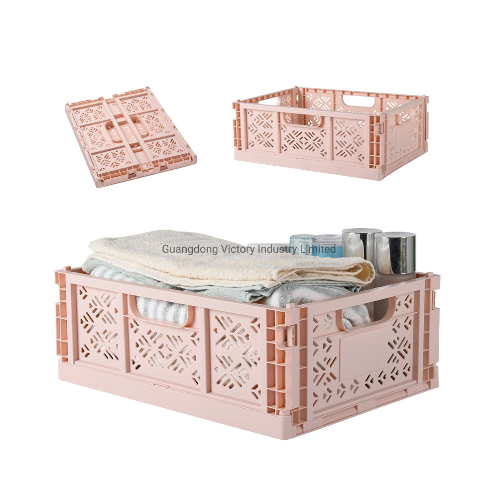 Storage Basket Sundries Cosmetic Container Collapsible Crate Foldable Organizer Box Folding Desktop Holder Home Organizing Case