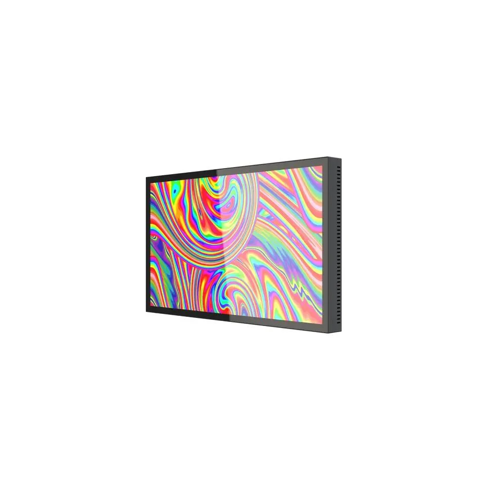 Wall Mounted Advertising Display 3000nits Optical Bonding Fanless Design LCD Touch Screen Digital Signage