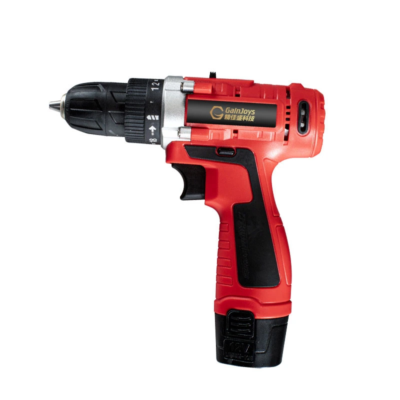 Gainjoys Hot Sales 12V Lithium-Ion Cordless Electric Brush Hand Drill Kit