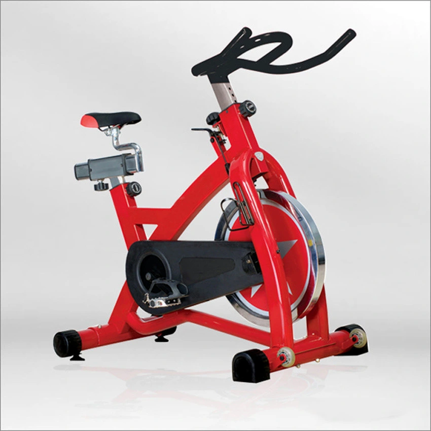 Factory Newest Commercial Gym Club Use Red iPad Holder Safe and Stable Fitness Gym Equipment Cycling Exercise Spinning Bike Exercise Spin Bike