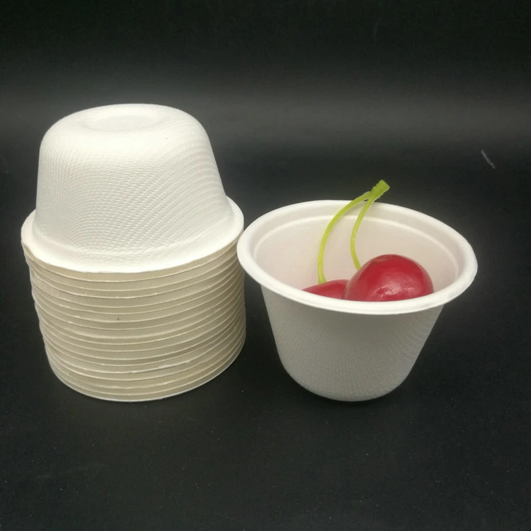 Bagasse de canne à sucre biodégradable 2oz une fois petite tasse de sauce/bol