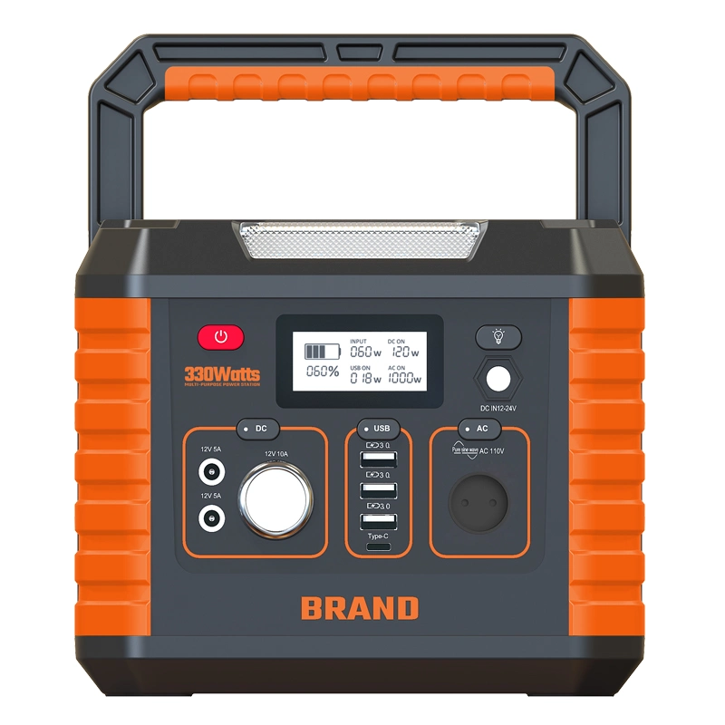 Batterie au lithium pour station d'alimentation portable avec panneau solaire, puissance de 500 W. Station d'alimentation USB de voyage AC DC