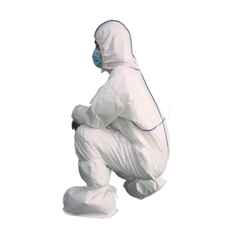 Safety Coverall Work Wear SMS Coverall Type 4 5 6 White Disposable