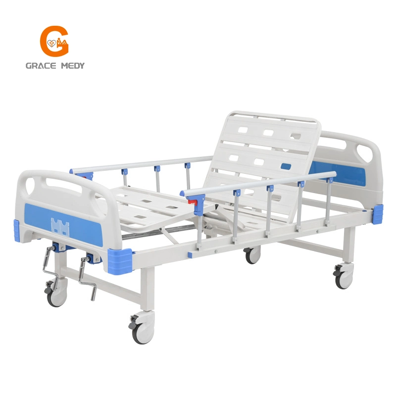 2 Crank Function Manual Hospital Bed Medical Patient Bed Manufacturer