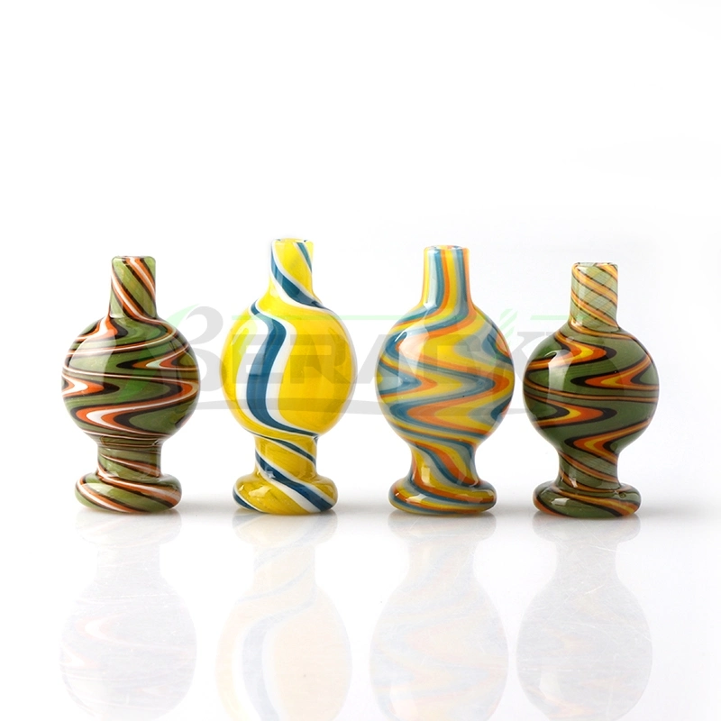Wholesale Multi Color Swirl Glass Bubble Carb Cap Smoking Accessories Water Pipefor