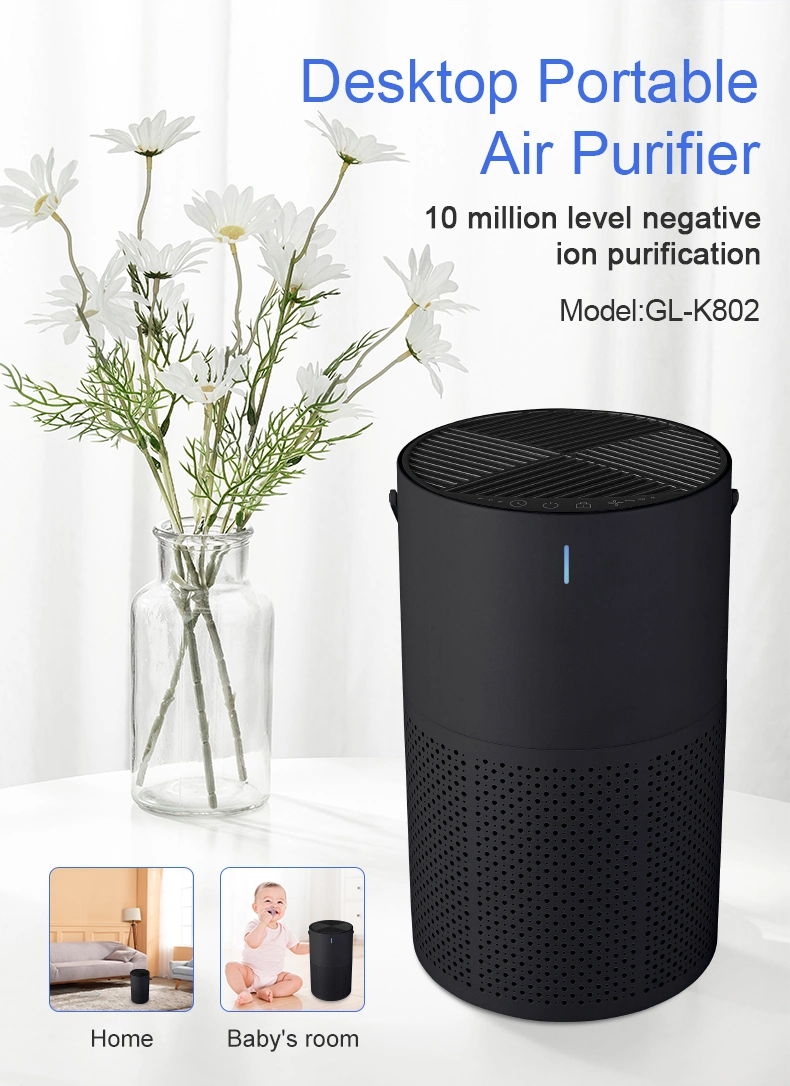 Purificador de aire portátil filtro HEPA ion negativo Purifique además de olfato PM2,5 formaldehído para Home EU Enchufe