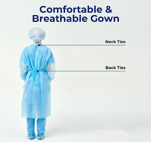 Disposable Medical Gowns, Isolation Gowns Disposable for Women and Men, Non Woven