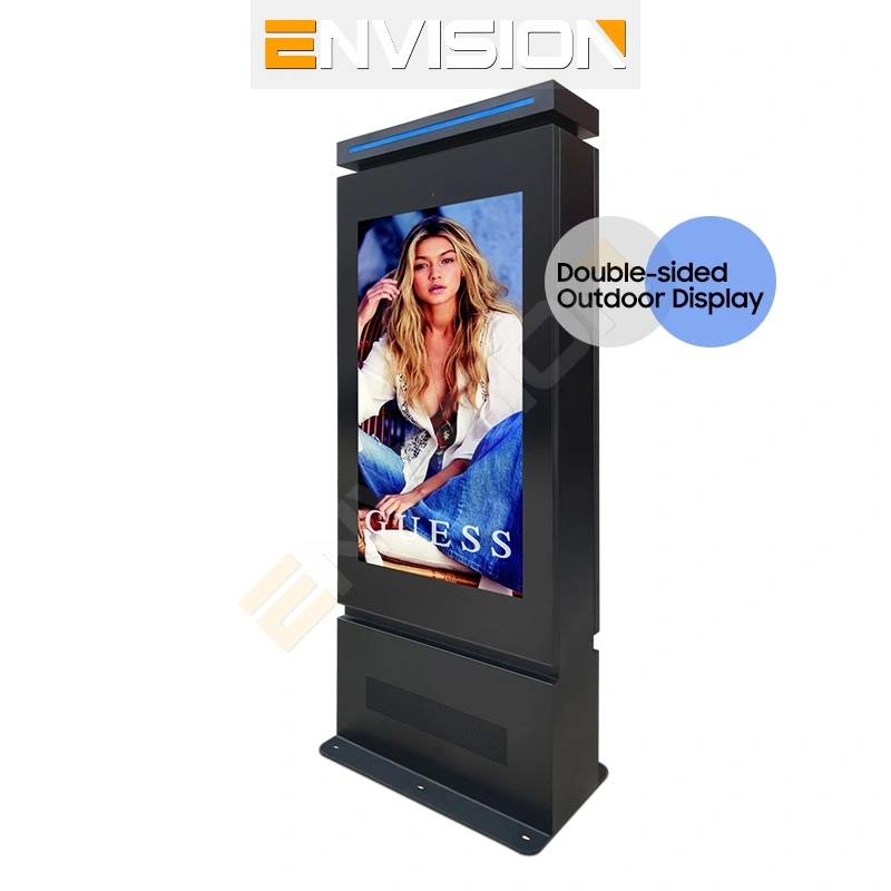 EnVision High Brightness 55 65 75inch Outdoor IP65 TV Wasserdicht Berühren Sie Kiosk Signage Bodenstativ Digitale Werbung LCD-Bildschirm