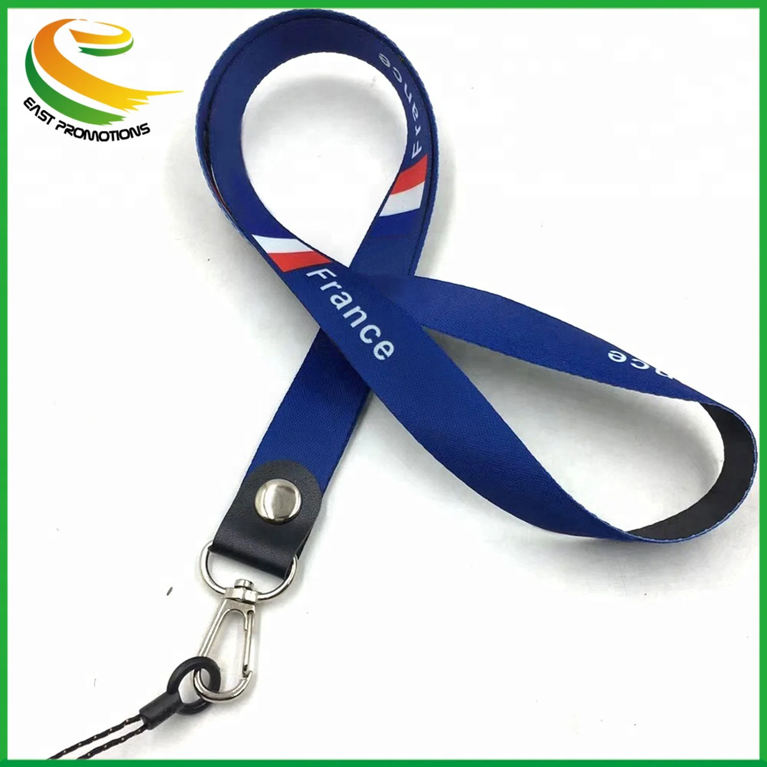 Customized Printing RPET Recycle Neck Lanyard, Sublimation Lanyard Strap with Leather