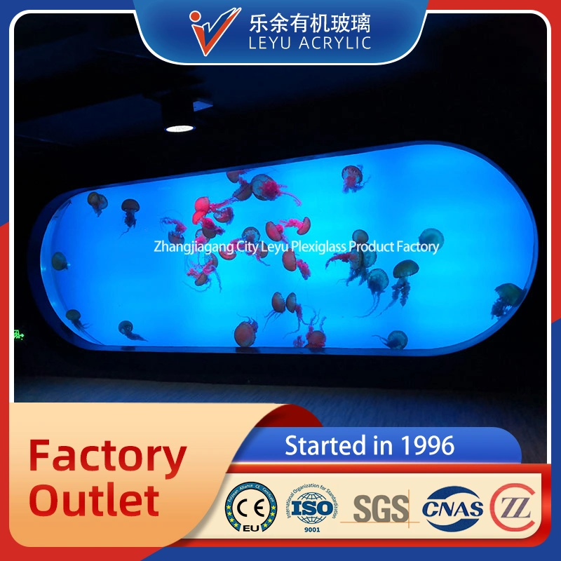 Custom grande New Made Square Fish Aquarium Jellyfish Gold Tank