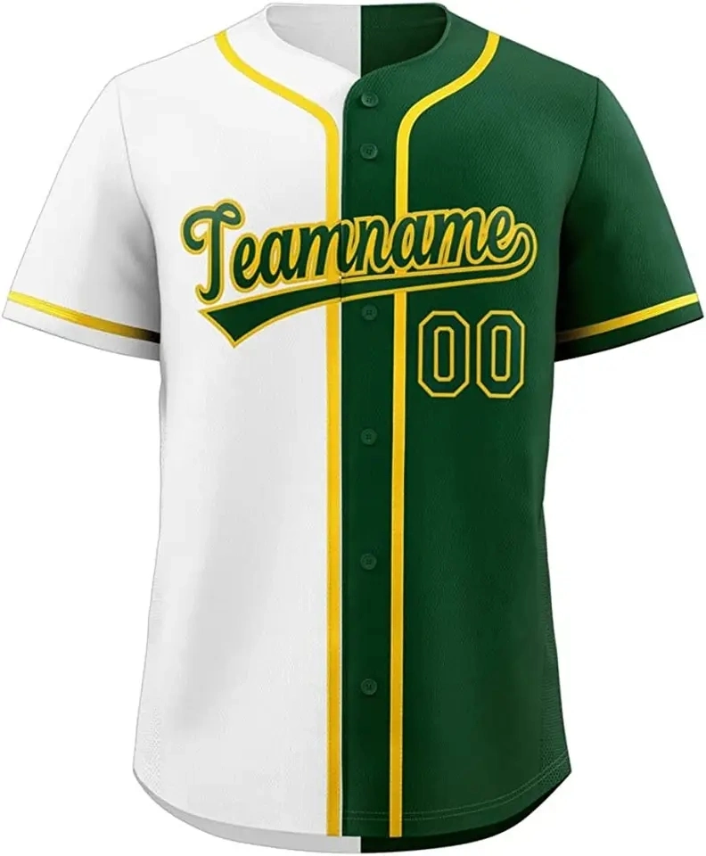 100% Cotton Baseball Wear Jersey Personalized Two Toned Sports Casual Shirt