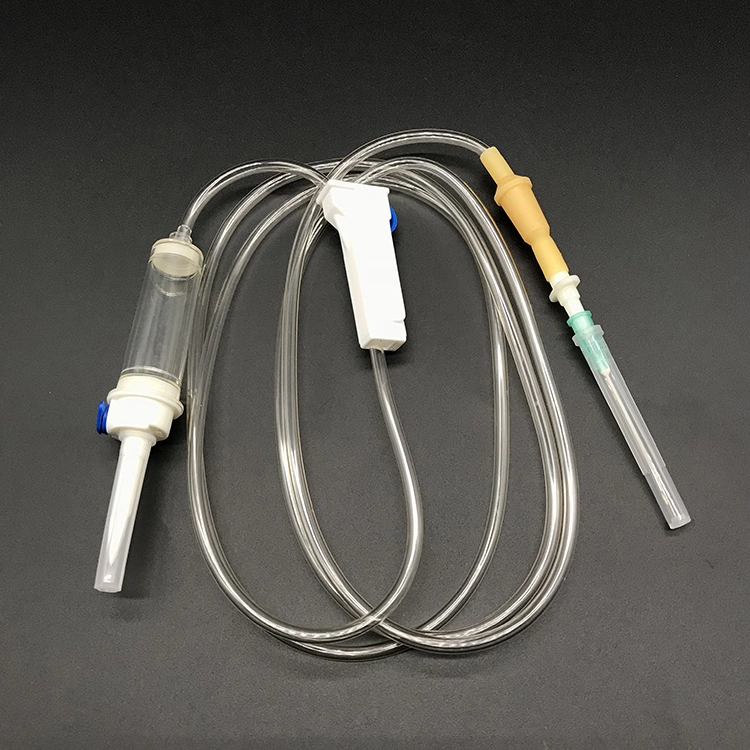 Great Products Colorless Medical Infusion Set with Roller Clamp