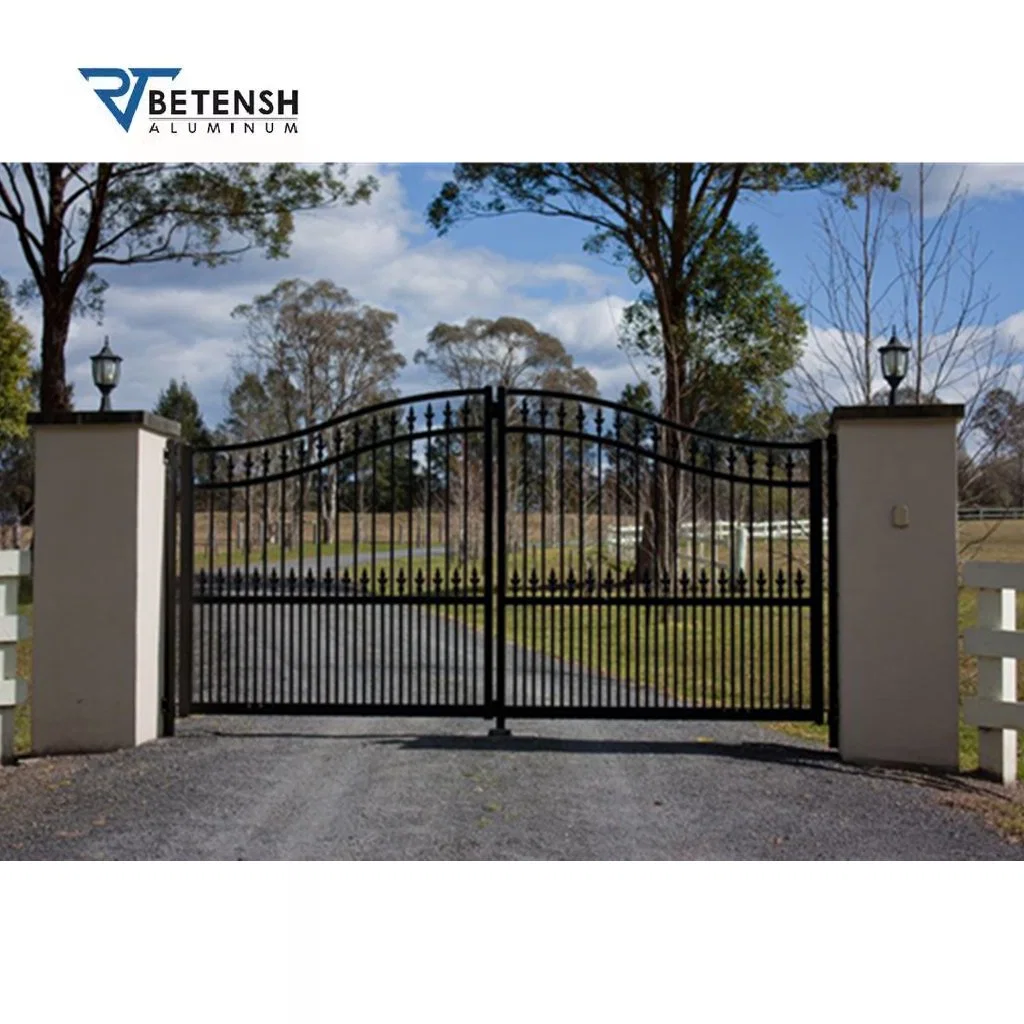 Factory Price Automatic Driveway Swing Fence Aluminium Garden Front Entrance Aluminum Gate with CE/ISO9001 for Home