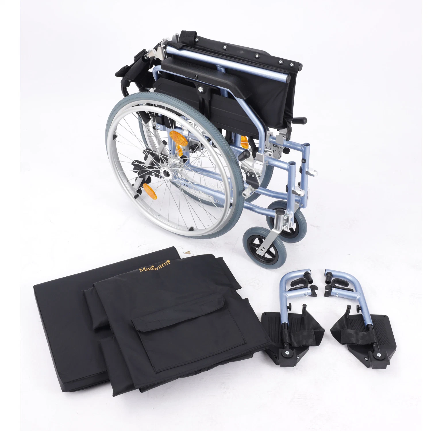 Rehabilitation Equipment Best 20 Inch Seat Width Euro-Style Aluminum Manual Wheelchair for Adult