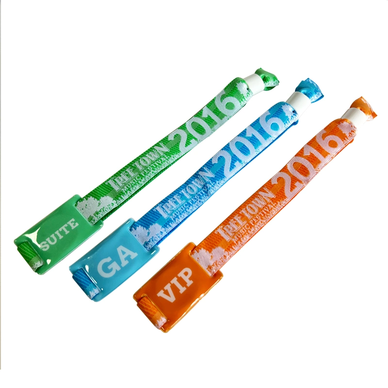 Lecteur RFID Ntag213 logo personnalisé et d'identifier Picturetickets Exposition CONCERT 13.56MHz Tissu bracelet RFID