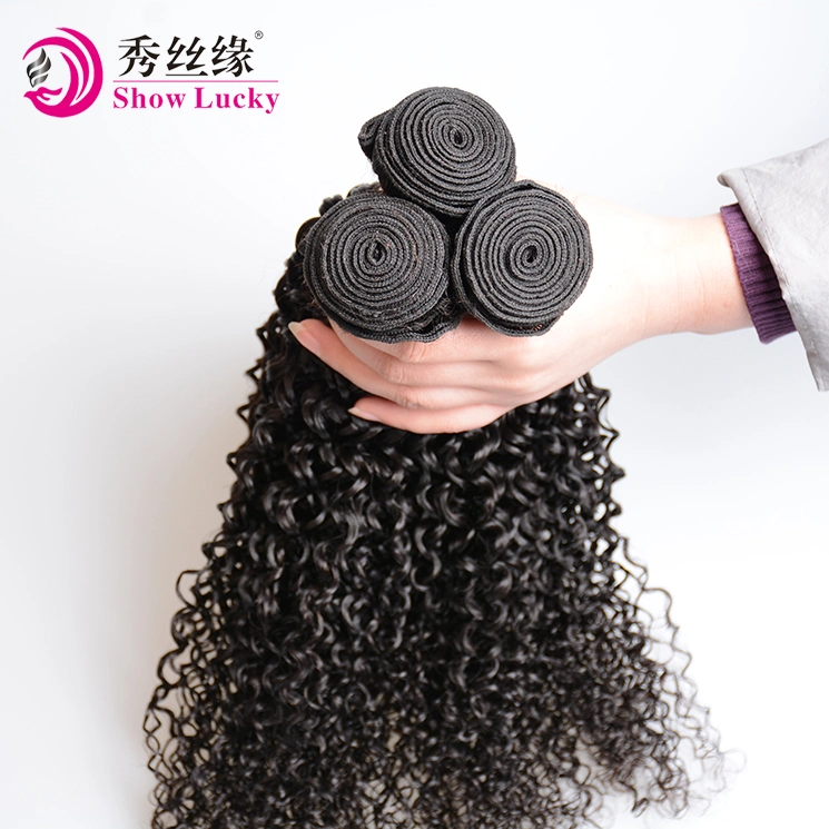 100% Unprocessed Kinky Curly Virgin Mongolian Human Hair Pieces