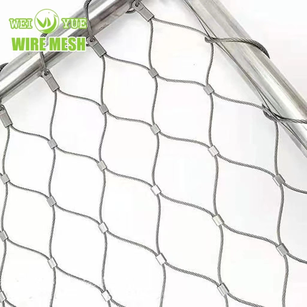 Hot Sale Zoo Wire Rope Mesh 316 316L Stainless Steel Flexible Wire Mesh Netting