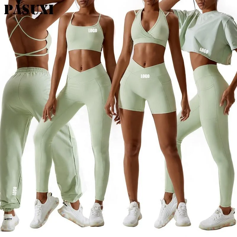 Seamless Activewear Set Wholesale/Supplier Fitness Yoga Wear 5PCS