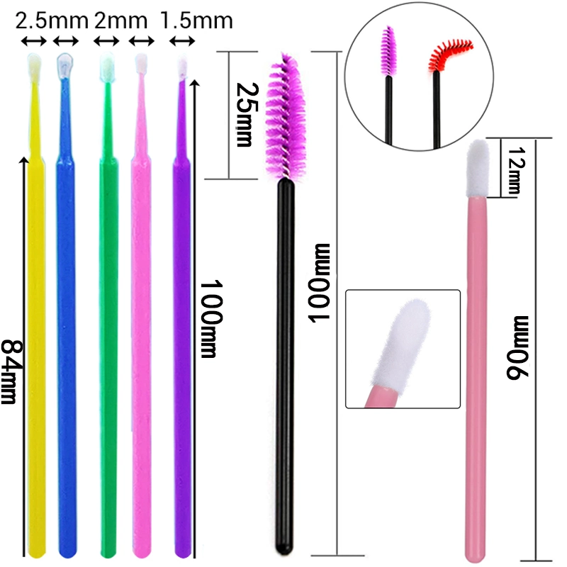 Escova de maquilhagem descartável Beiqili máscara de máscara aplicador único escova de Eyelash Para extensão de Eyelash, faça o Maquillaje