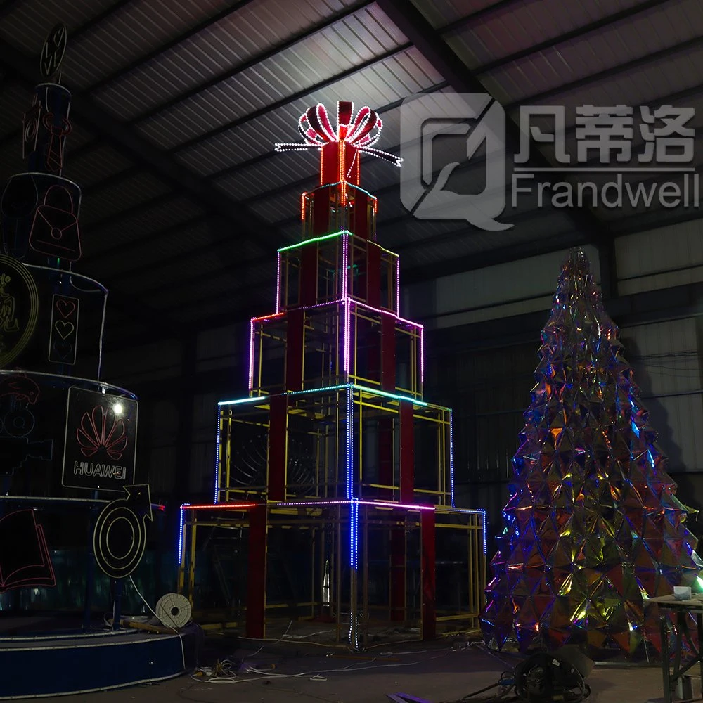 Acrylic Giant Christmas Green Tree for Shopping Mall/ 7m Purple Christmas Tree