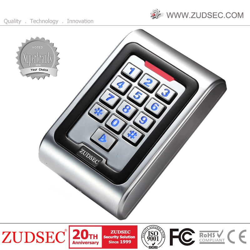 High Reliability Aluminum Alloy IP66 RFID Card Access Control with Keypad for Office and Basement