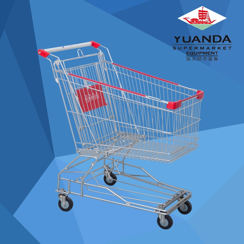 Supermarket Galvanized Shopping Trolley Grocery Zinc Shopping Cart