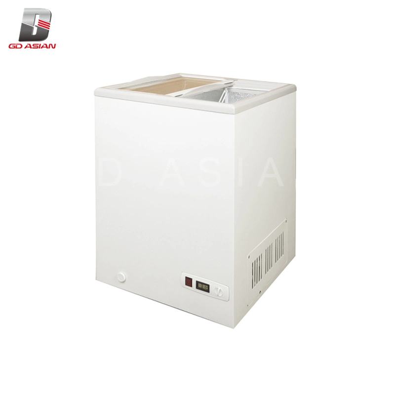 100 Liter Commercial Flat Glass Lid Chest Freezer