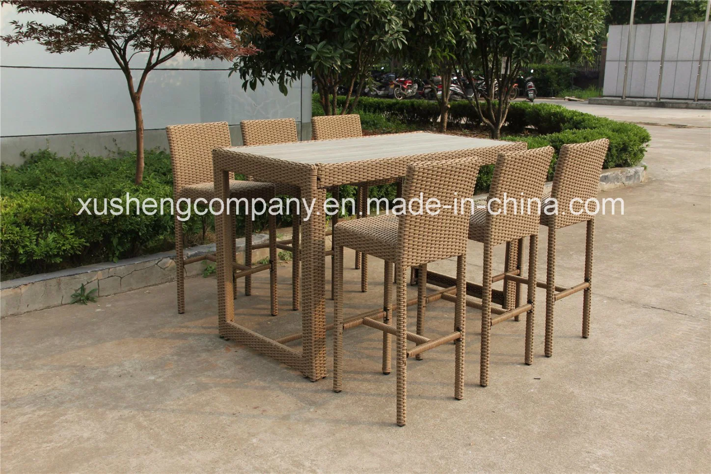 New Design Hot Selling Synthetic Rattan High Bar Chair Using for Garden /Bar Outdoor Sofa