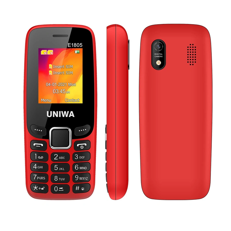 Uniwa E1805 1,77 pouces écran Dual SIM double veille de type téléphone mobile GSM C Port