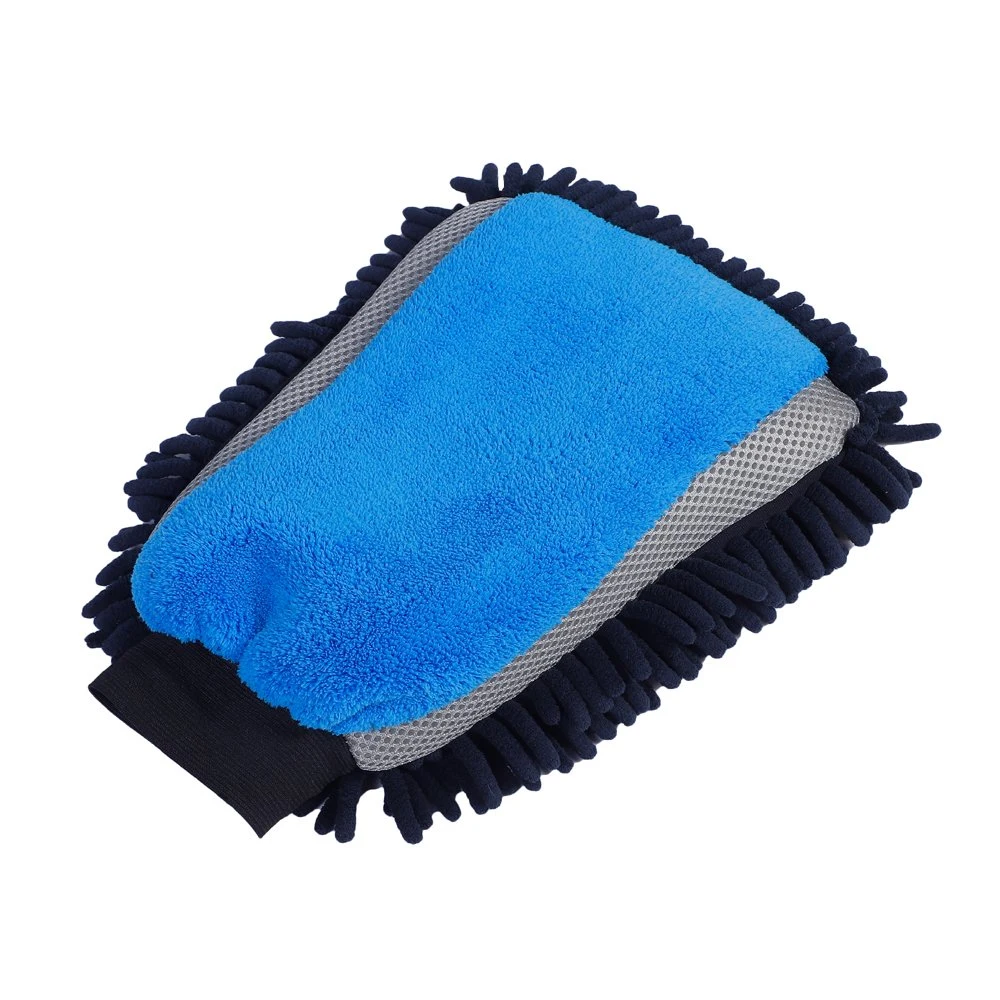 La microfibra Premium Car Wash Mitt de pelo largo sin rayas 20mm de alto el montón la limpieza de microfibra, guantes de limpieza