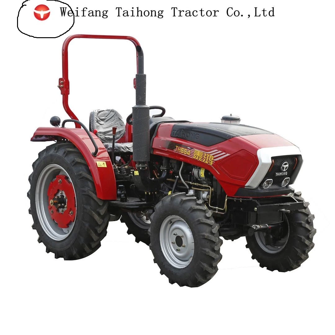 Good Quality 55HP 4WD Mini/Small/Diesel/Walking/Agricultural/Compact Farm Tractor Taihong-554 Made in China