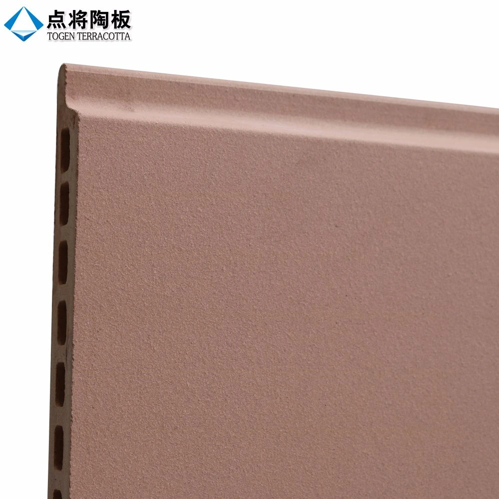 22mm Lightweight Pink Natural Surface Terracotta Cladding for Curtain Wall