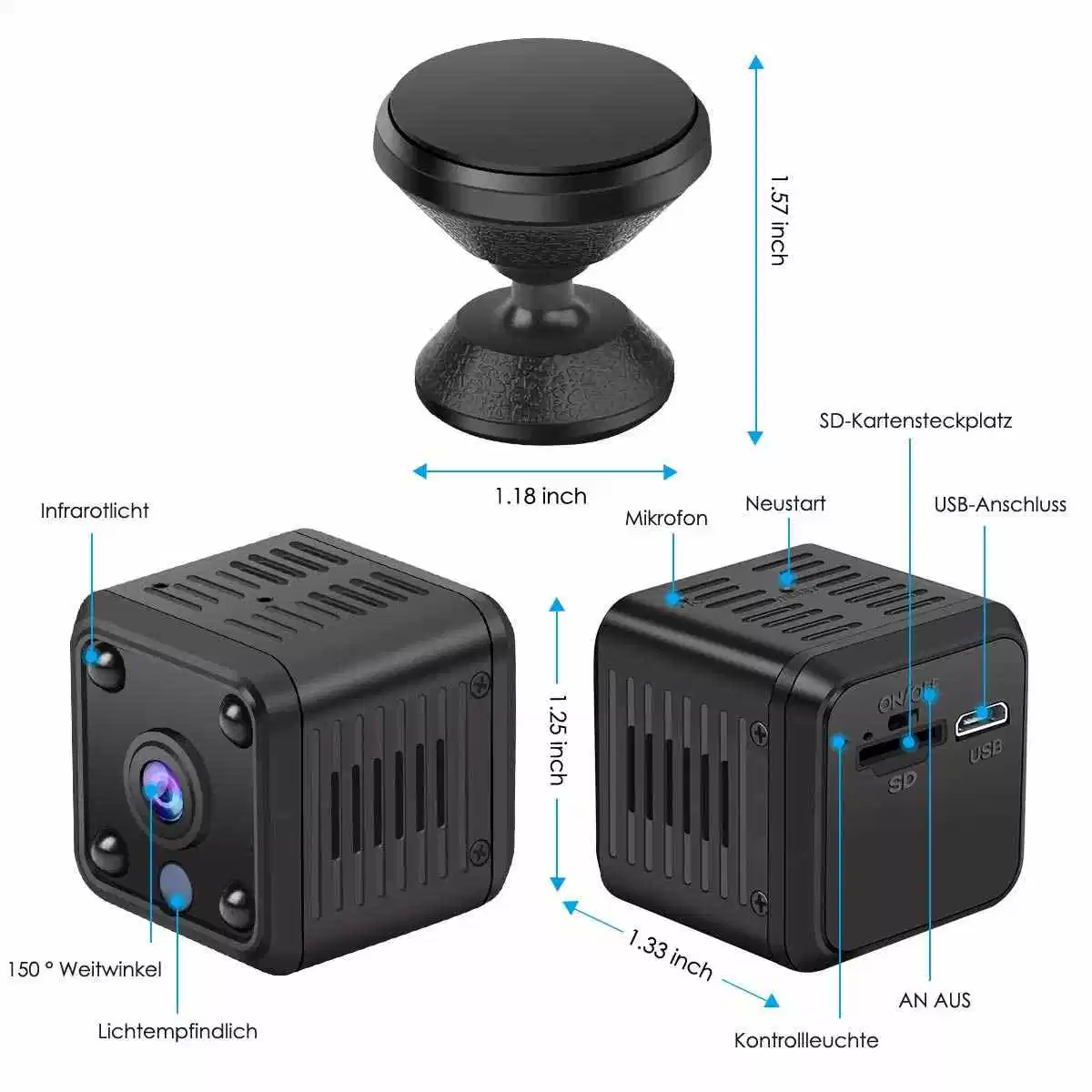 WiFi sem fio de longo alcance do Monitor do telefone móvel câmara HD com longa autonomia da bateria