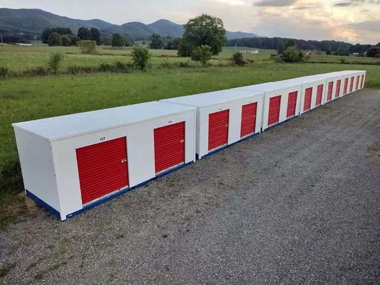 Assemblage de hangar en acier préfabriqué, conteneur de stockage pliable et portable, espace de rangement personnel.